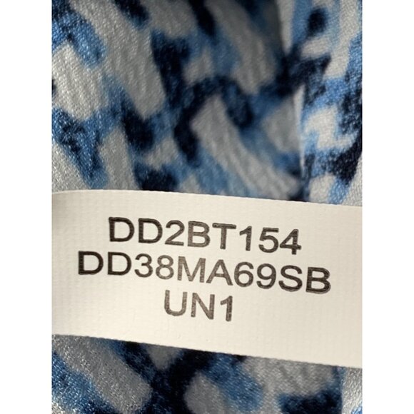 DKNY Womens Blue Wrap Dress Size 10 NWT Flutter Sleeve $129 8974 - Picture 12 of 15